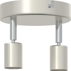 vidaXL Plafondspot met schijnwerpers Nikkel 12 x 8 cm Staal