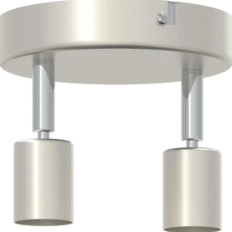 vidaXL Plafondspot met schijnwerpers Nikkel 12 x 8 cm Staal