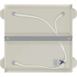vidaXL Plafondspot met schijnwerpers Nikkel 26 x 26 x 11,5 cm Metaal