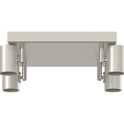 vidaXL Plafondspot met schijnwerpers Nikkel 26 x 26 x 11,5 cm Metaal