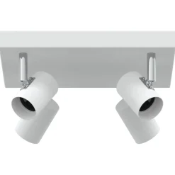 vidaXL Plafondspot met schijnwerpers Wit 26 x 26 x 11,5 cm Metaal