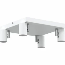 vidaXL Plafondspot met schijnwerpers Wit 26 x 26 x 11,5 cm Metaal