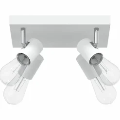vidaXL Plafondspot met schijnwerpers Wit 26 x 26 x 11,5 cm Metaal