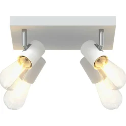 vidaXL Plafondspot met schijnwerpers Wit 26 x 26 x 11,5 cm Metaal