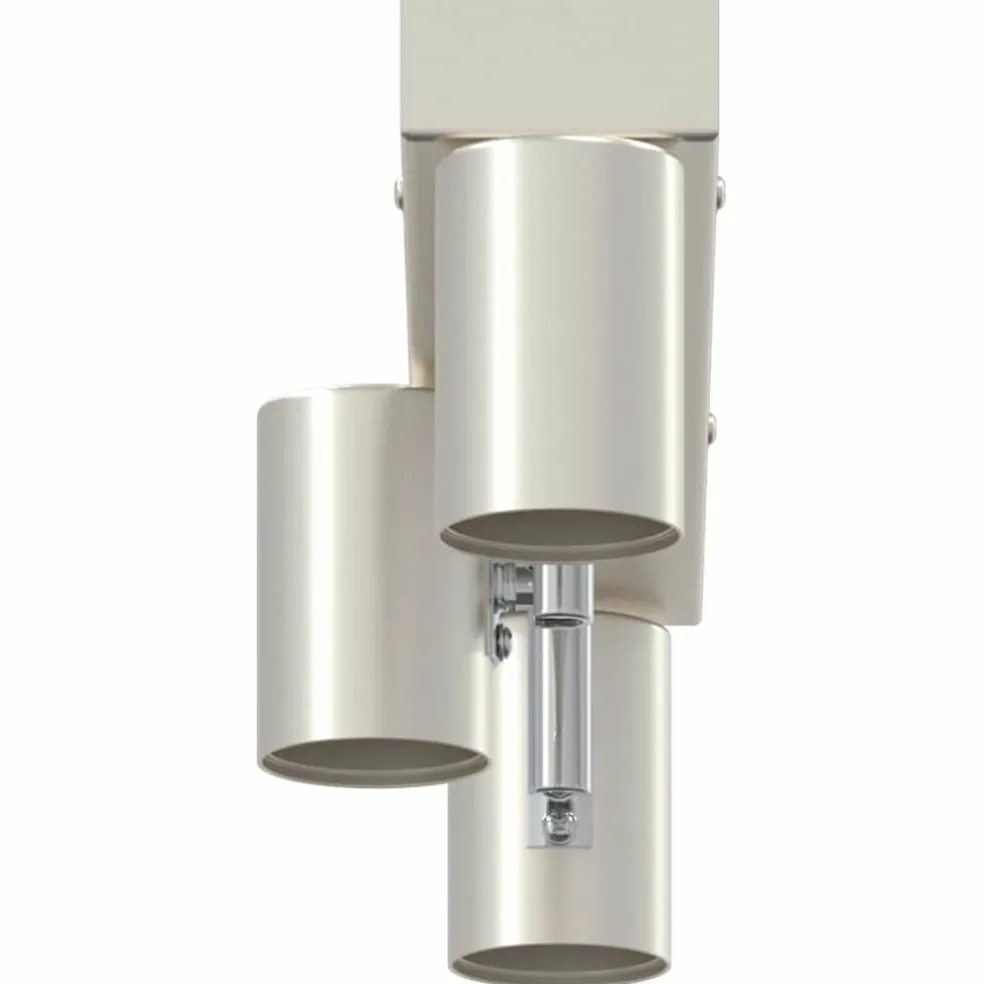 vidaXL Plafondspot met schijnwerpers Nikkel 39 x 10,5 x 10,5 cm Staal