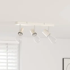 vidaXL Plafondspot met schijnwerpers Nikkel 39 x 10,5 x 10,5 cm Staal