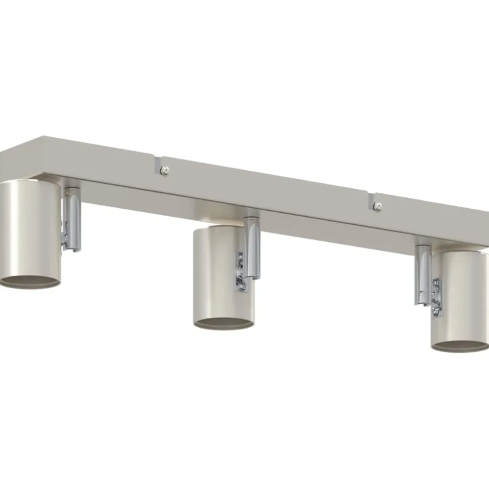 vidaXL Plafondspot met schijnwerpers Nikkel 39 x 10,5 x 10,5 cm Staal