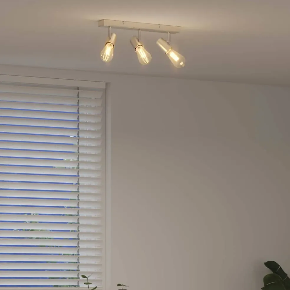 vidaXL Plafondspot met schijnwerpers Nikkel 39 x 10,5 x 10,5 cm Staal