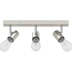 vidaXL Plafondspot met schijnwerpers Nikkel 39 x 10,5 x 10,5 cm Staal