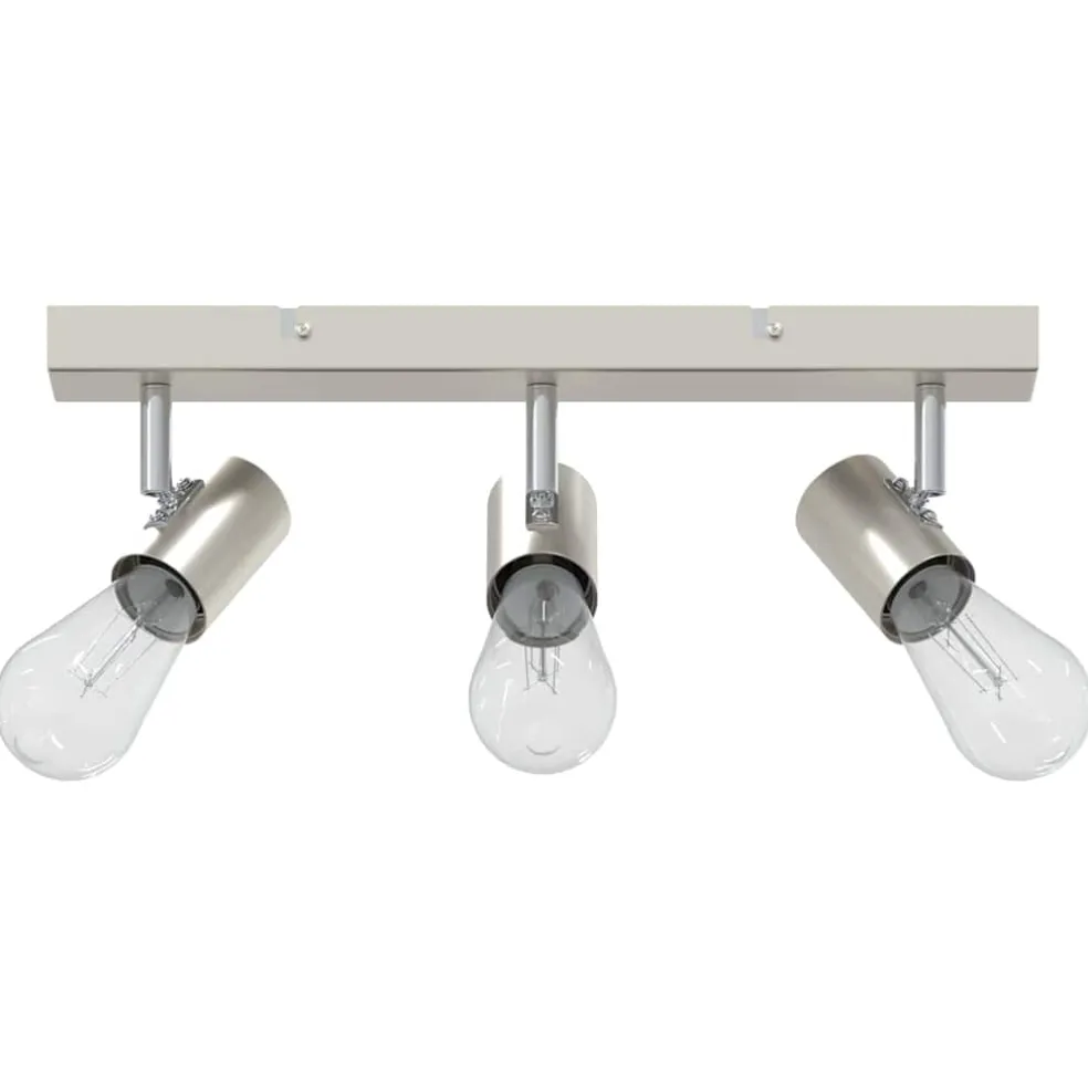 vidaXL Plafondspot met schijnwerpers Nikkel 39 x 10,5 x 10,5 cm Staal