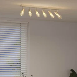 vidaXL Plafondspot met schijnwerpers Nikkel 73 x 6,5 x 11,5 cm Metaal