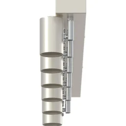 vidaXL Plafondspot met schijnwerpers Nikkel 73 x 6,5 x 11,5 cm Metaal