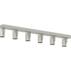 vidaXL Plafondspot met schijnwerpers Nikkel 73 x 6,5 x 11,5 cm Metaal