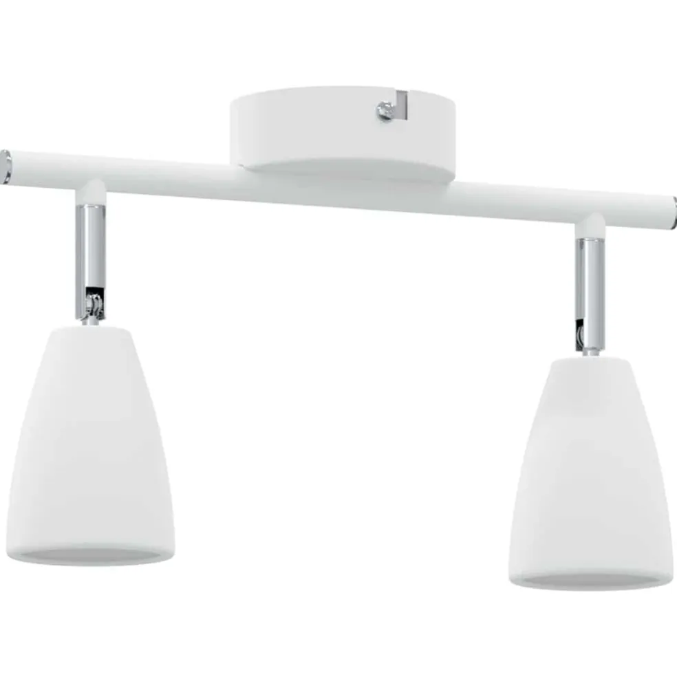 vidaXL Plafondspot met schijnwerpers Wit 25.5 x 8 x 16 cm Metaal