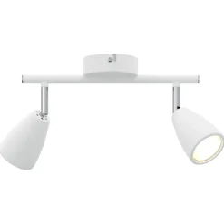 vidaXL Plafondspot met schijnwerpers Wit 25.5 x 8 x 16 cm Metaal