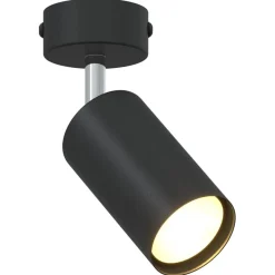 vidaXL Plafondspot met schijnwerpers Zwart 6 x 6 x 16 cm Metaal