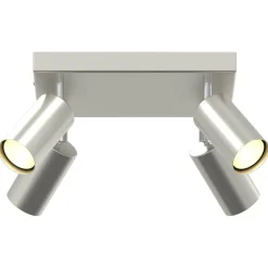 vidaXL Plafondspot met schijnwerpers Nikkel 26 x 26 x 16 cm Metaal