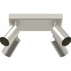 vidaXL Plafondspot met schijnwerpers Nikkel 26 x 26 x 16 cm Metaal