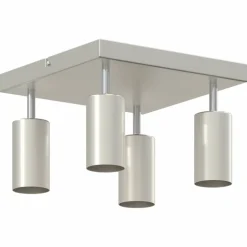 vidaXL Plafondspot met schijnwerpers Nikkel 26 x 26 x 16 cm Metaal