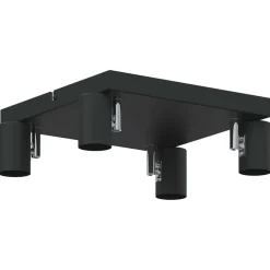 vidaXL Plafondspot met schijnwerpers Zwart 73 x 6,5 x 11,5 cm Metaal