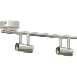 vidaXL Plafondspot met schijnwerpers Nikkel 70 x 9 x 12,5 cm Staal