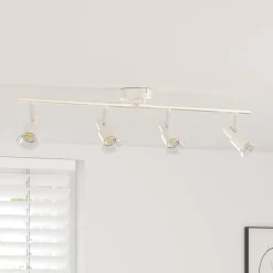 vidaXL Plafondspot met schijnwerpers Nikkel 70 x 9 x 12,5 cm Staal