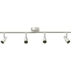 vidaXL Plafondspot met schijnwerpers Nikkel 70 x 9 x 12,5 cm Staal