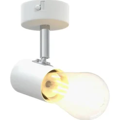 vidaXL Plafondspot met schijnwerpers Wit 6,5 x 6 x 11,5 cm Metaal
