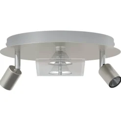 vidaXL Plafondspot Nikkel 29 x 29 x 11 cm Staal en Glas
