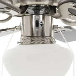 vidaXL Plafondventilator met lamp 82 cm donkerbruin