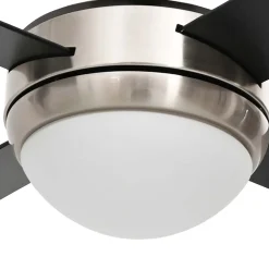 vidaXL Plafondventilator met licht en afstandsbediening Ø 130 cm Zwart