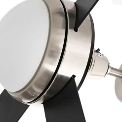 vidaXL Plafondventilator met lamp afstandsbediening 76 cm donkerbruin
