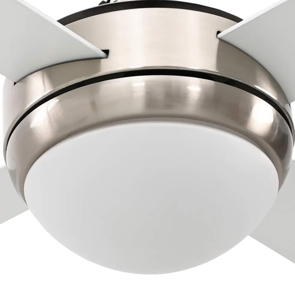 vidaXL Plafondventilator met licht en afstandsbediening Ø 130 cm Wit