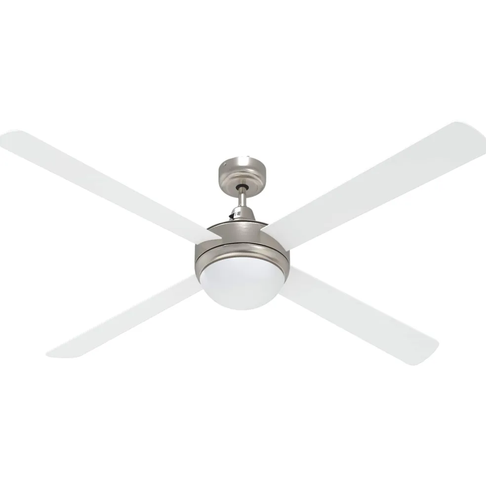 vidaXL Plafondventilator met licht en afstandsbediening Ø 130 cm Wit