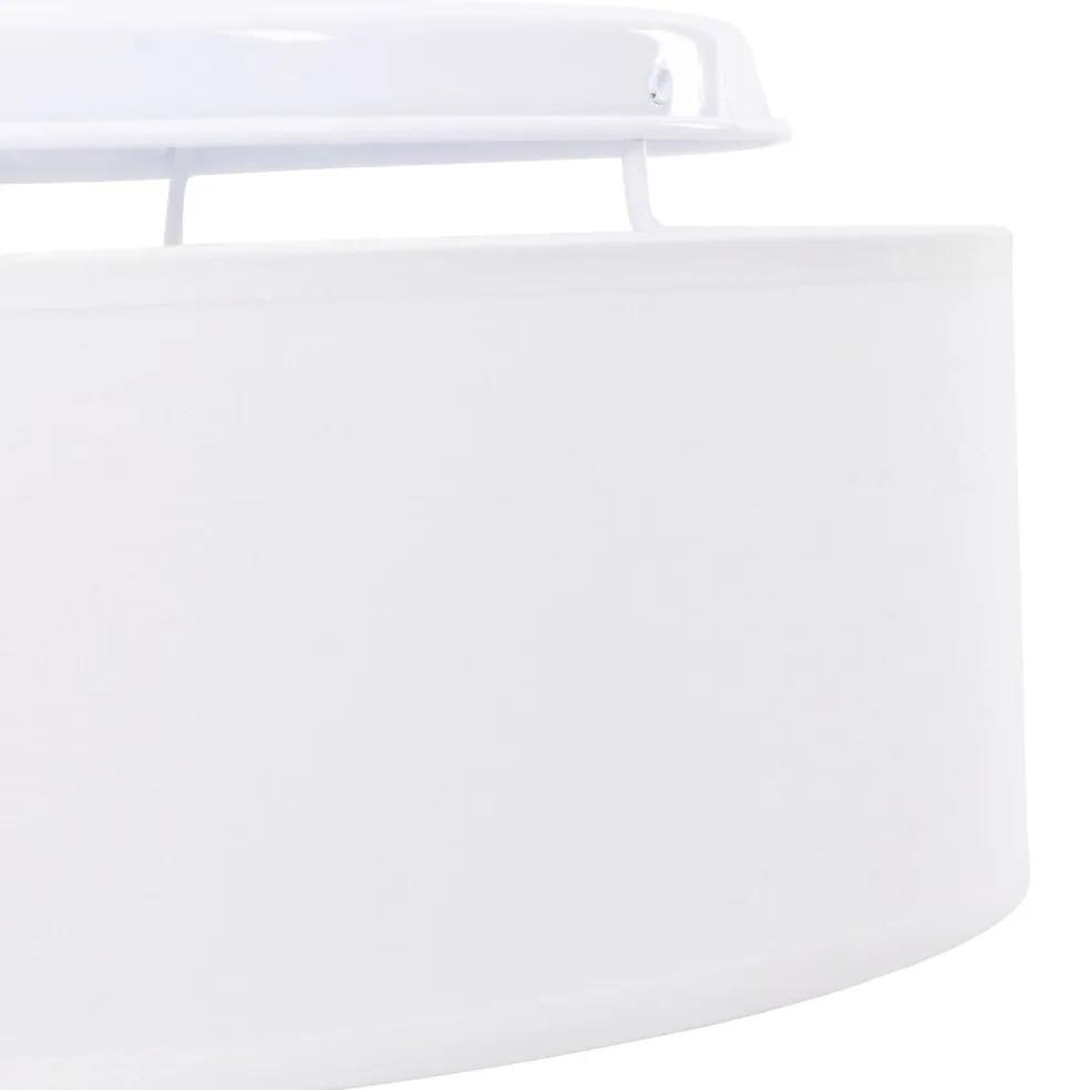 vidaXL Plafonnière met schijnwerpers Wit 30 x 30 x 13,5 cm Stof