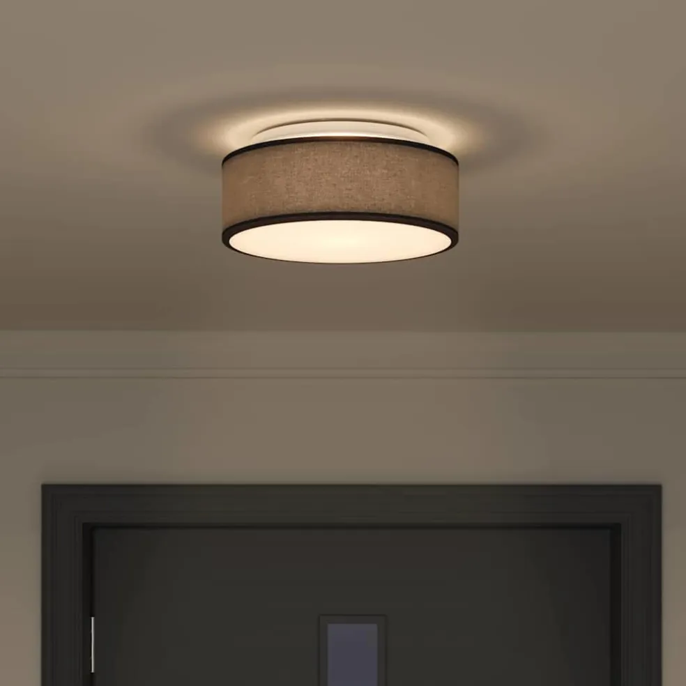 vidaXL Plafonnière met schijnwerpers Zwart 30 x 30 x 13,5 cm Stof