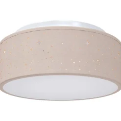 vidaXL Plafonnière met schijnwerpers Taupe 30 x 30 x 13,5 cm Stof