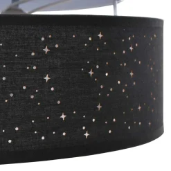 vidaXL Plafonnière met schijnwerpers Zwart 38 x 38 x 13,5 cm Stof