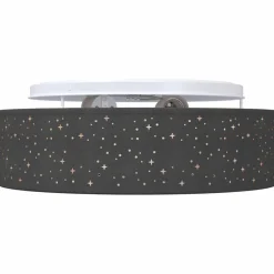 vidaXL Plafonnière met schijnwerpers Zwart 38 x 38 x 13,5 cm Stof