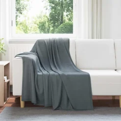 vidaXL plaid Donkergrijs 170 x 130 cm 0.33 kg Fleece