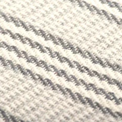 vidaXL Plaid strepen 125x150 cm katoen grijs en wit