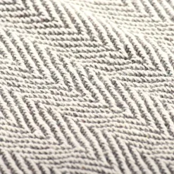 vidaXL Plaid visgraat 125x150 cm katoen grijs