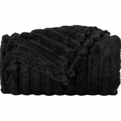 vidaXL plaid Zwart 150 x 130 cm 0.45 kg Fleece
