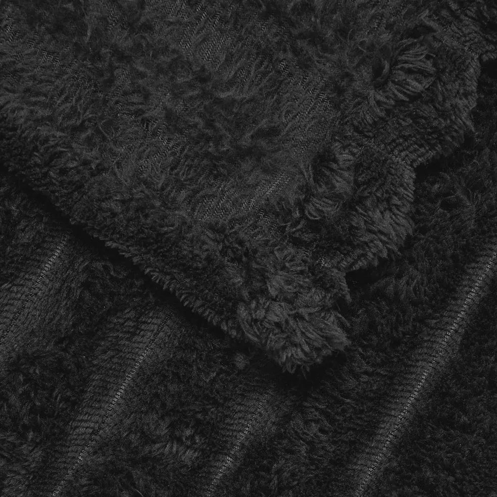 vidaXL plaid Zwart 150 x 130 cm 0.45 kg Fleece