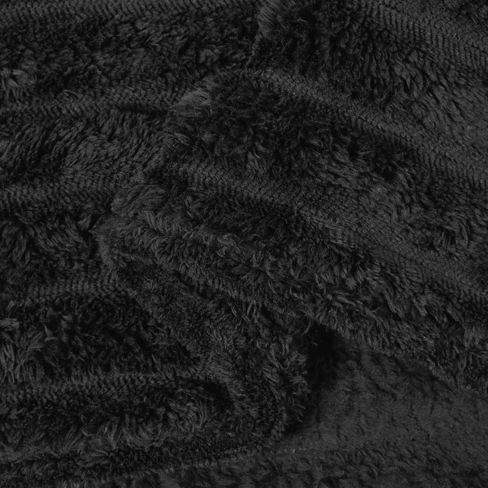 vidaXL plaid Zwart 150 x 130 cm 0.45 kg Fleece
