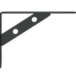 vidaXL Plankdragers 4 st 15x2,5x11,5 cm roestvrijstaal zwart