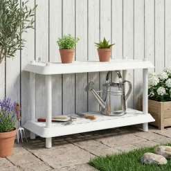 vidaXL Plankenunit 2-laags 100 x 40 x 55,5 cm PP Wit