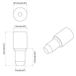 vidaXL Plankhaak 2 Zilver 7 x 16 mm IJzer