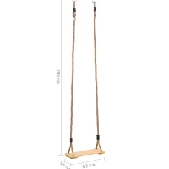 vidaXL Plankschommel 200 cm massief grenenhout