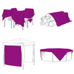 vidaXL Plantenafdekking met zeilringen 1x3 m polyethyleen